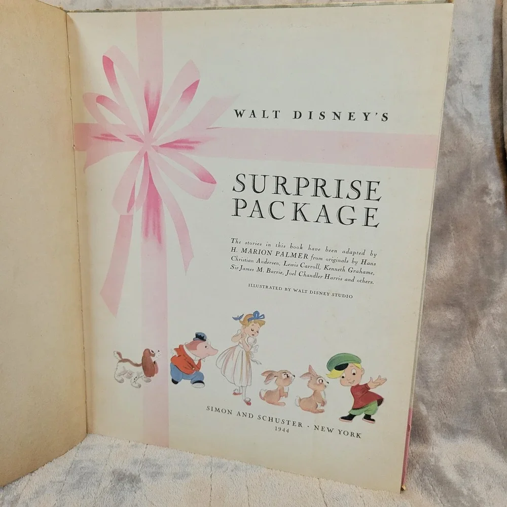 Walt Disney Surprise Package Book First Edition 1944‎ Vintage